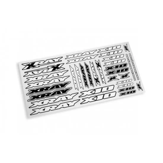 XRAY X10 STICKER FOR BODY - WHITE, X397371
