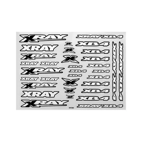 Xray XB4 Sticker For Body - White, X397380