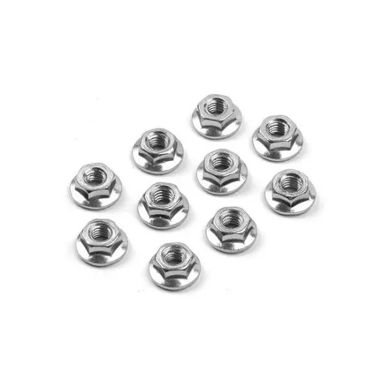 Nut M4 With Serrated Flange (10), X960240