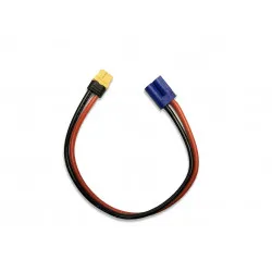 Yellow RC XT60 female to EC5 Charge Cable 12awg 300mm