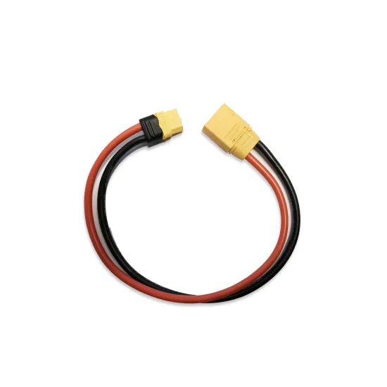 Yellow RC XT60 female to XT90 Charge Cable 12awg 300mm