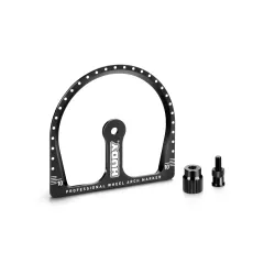 HUDY PROFESSIONAL 1/10 TC WHEEL ARCH MARKER + WHEEL ADAPTER & NUT