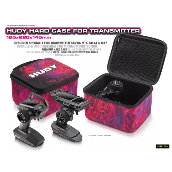 HUDY HARD CASE - 185x220x145MM - TRANSMITTER SANWA MT4, MT44 & M17