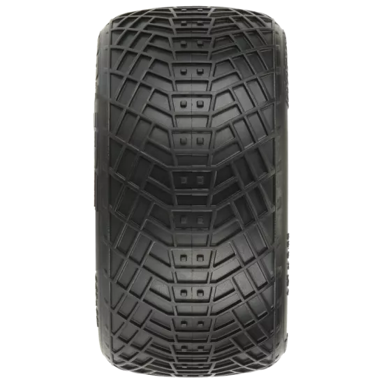 Positron 2.2" MC (Clay) Off-Road Buggy Tires Mounted on Velocity Hex Rear Yellow Wheels (2) for 1:10 Buggy Rear