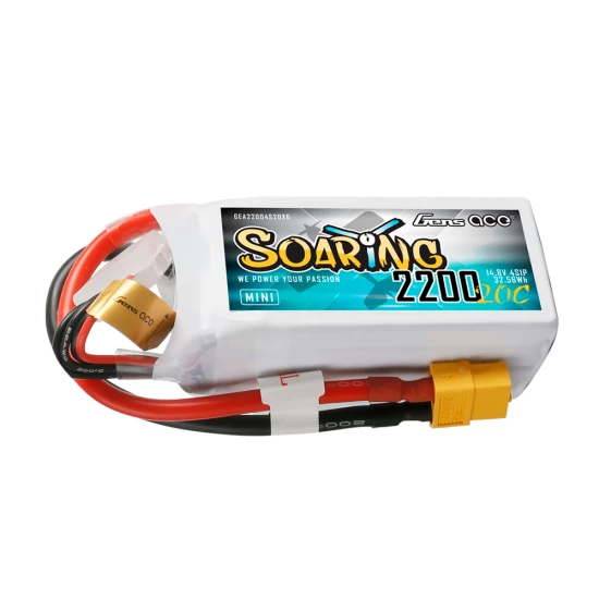 Gens Ace 2200mAh 4S 20C 14.8V LiPo Battery with XT60 Plug
