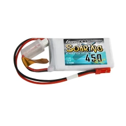 Gens Ace Soaring 450mAh 7.4V 30C 2S1P Lipo Battery Pack with JST-SYP Plug