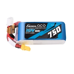 Gens Ace 750mAh 11.1V 60C 3S1P LiPo Battery Pack XT30