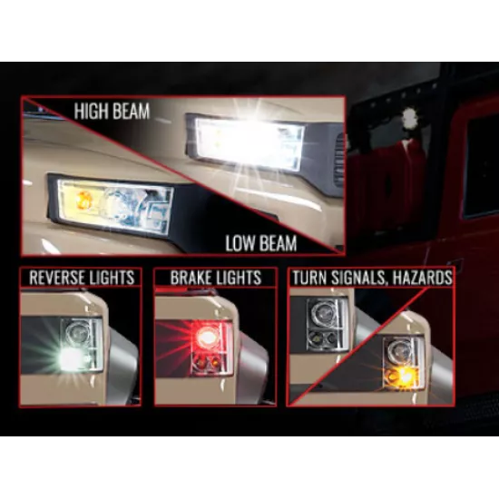 Pro Scale LED light set, TRX-4 Sport, complete with power module (contains headlights, tail lights, & distribution block) (fits #8111 or #8112 body)
