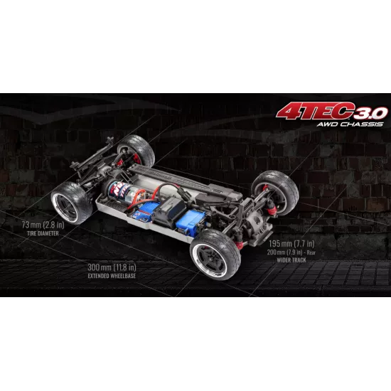 Traxxas Hot Rod Coupe 1op10 Scale AWD 4-Tec 3.0 rood