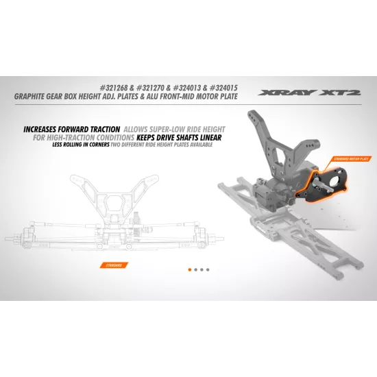 Xt2 Graphite Gear Box Height Adjustment Plate