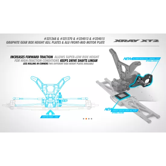 Xt2 Graphite Gear Box Height Adjustment Plate