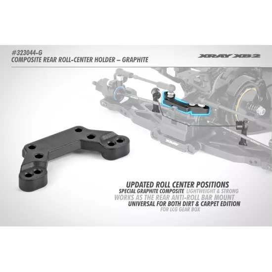 COMPOSITE REAR ROLL-CENTER HOLDER FOR ANTI-ROLL BAR - GRAPHITE