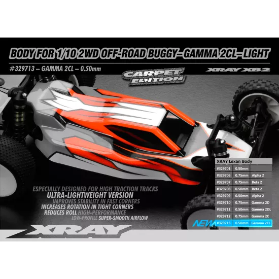 BODY FOR 1/10 2WD OFF-ROAD BUGGY - GAMMA 2C - LIGHT
