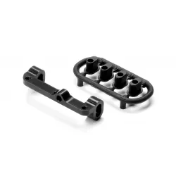 ALU UPPER ARM HOLDER -  LEFT - BLACK - SWISS 7075 T6 - SET