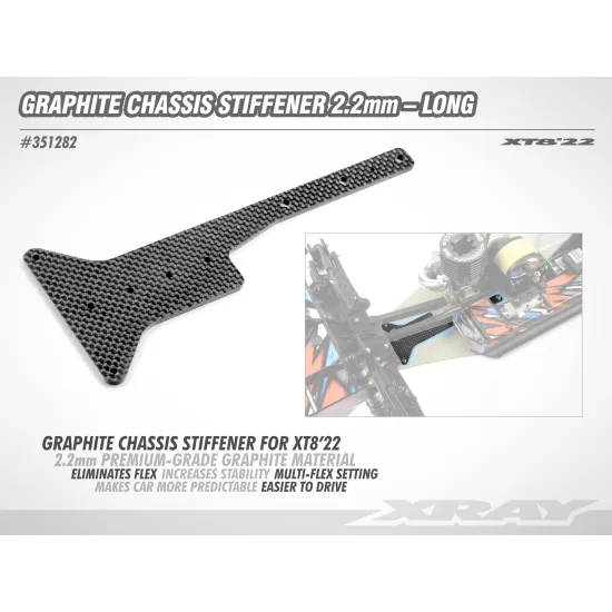 XT8'22 GRAPHITE CHASSIS STIFFENER - LONG