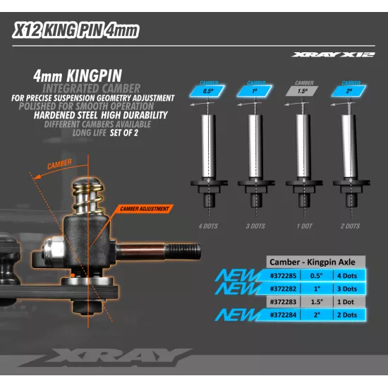 X12 KING PIN 4MM - 0.5° (2)