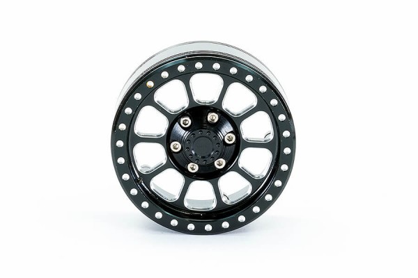 Fastrax 1.9 Heavy Duty ten black Alloy Beadlock Wheels (109g Each) (2pcs)