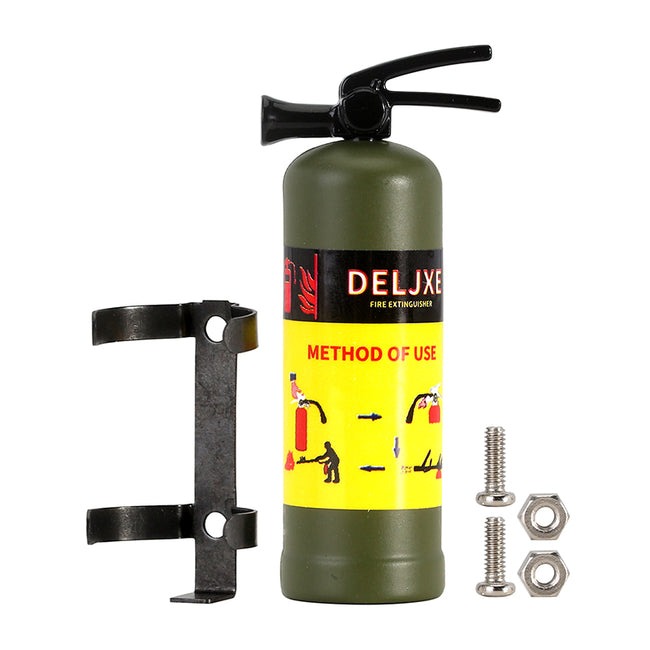 INJORA Mini Plastic Fire Extinguisher with Sticker, Scale Accessories for 1/10 RC Crawler